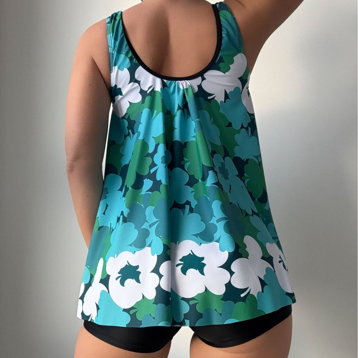 Ladies Floral Print Swimsuit Bikini Two Piece Set